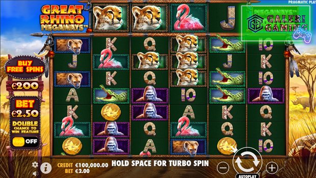 Tumble dan Multiplier Menggila: di Slot Great Rhino Megaways!